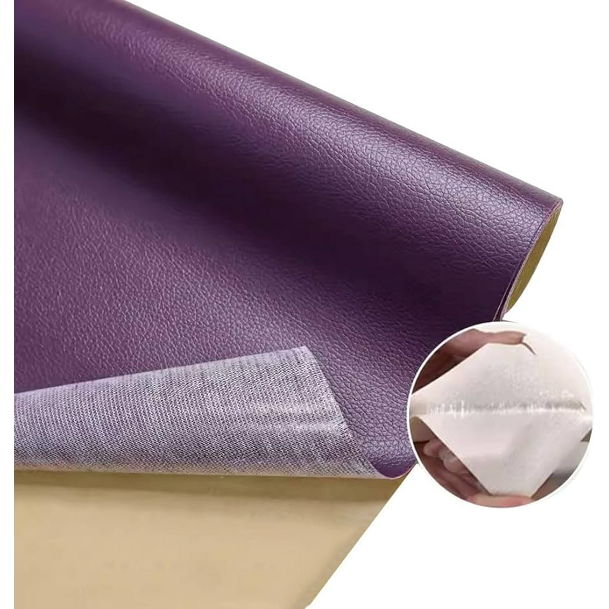 Kimale - Parche Adhesivo Cuero 30x20 Sofás Reparación Morado