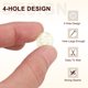 thumbnail image 4 of Uxcell 50 piezas Botón de costura 11.5mm 4 agujeros Botones redondos de resina para manualidades, Beige, 4 of 6