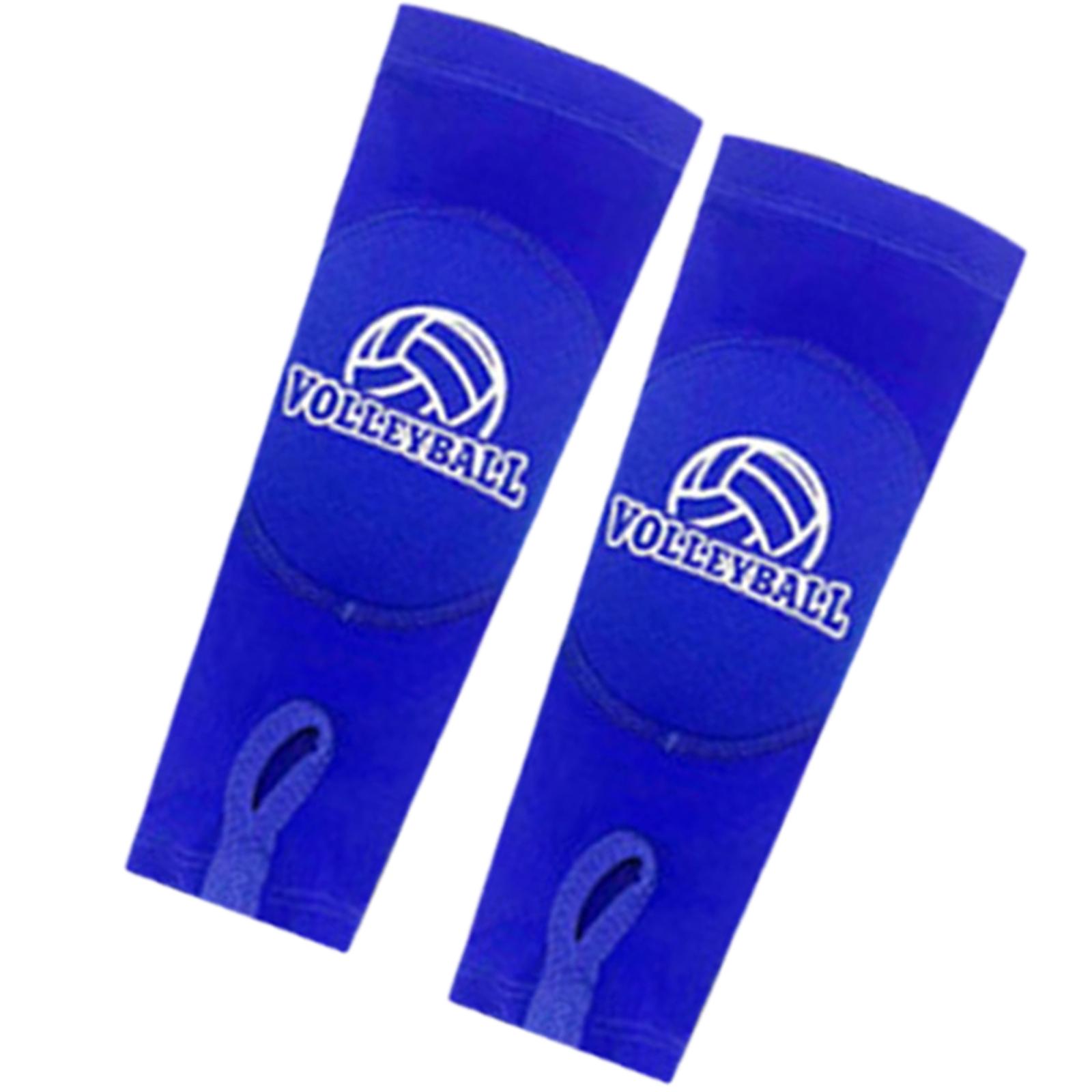 Ioensy - 2 Piezas Guantes De Manga De Voleibol Manga De Brazo Para Correr Trabajo Baloncesto Azul