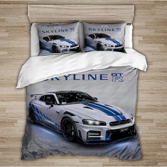 NISSAN GREY SKYLINE Quilt Duvet Cover Set Pillowcase Soft Bedclothes3-Piece Bedding Set