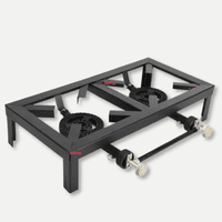 Line - Fogón Cocina A Gas Licuado 2 Platos Camping Hogar