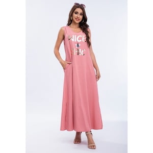 Likeshop - Vestido Lino Largo Primavera Verano Mujer Variedad Colores 300