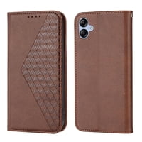 Funda Flip Foxdock Para Samsung Galaxy A04E , Estilo Billetera Con Diseño Rombo, Correa De Mano Y Soporte, Uso Diario