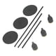 thumbnail image 3 of Pack 3 candelabros elegantes negro, 3 of 3