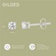 thumbnail image 4 of Pendiente GILDED de diamante 1/4 ct en plata dorada, 4 of 8