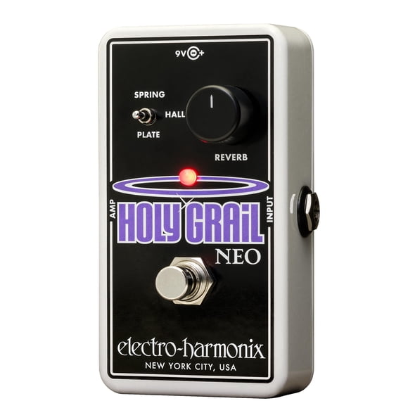 Pedal de reverberación Electro-Harmonix Holy Grail Neo con resorte, placa y pasillo