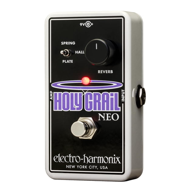 Pedal de reverberación Electro-Harmonix Holy Grail Neo con resorte, placa y pasillo