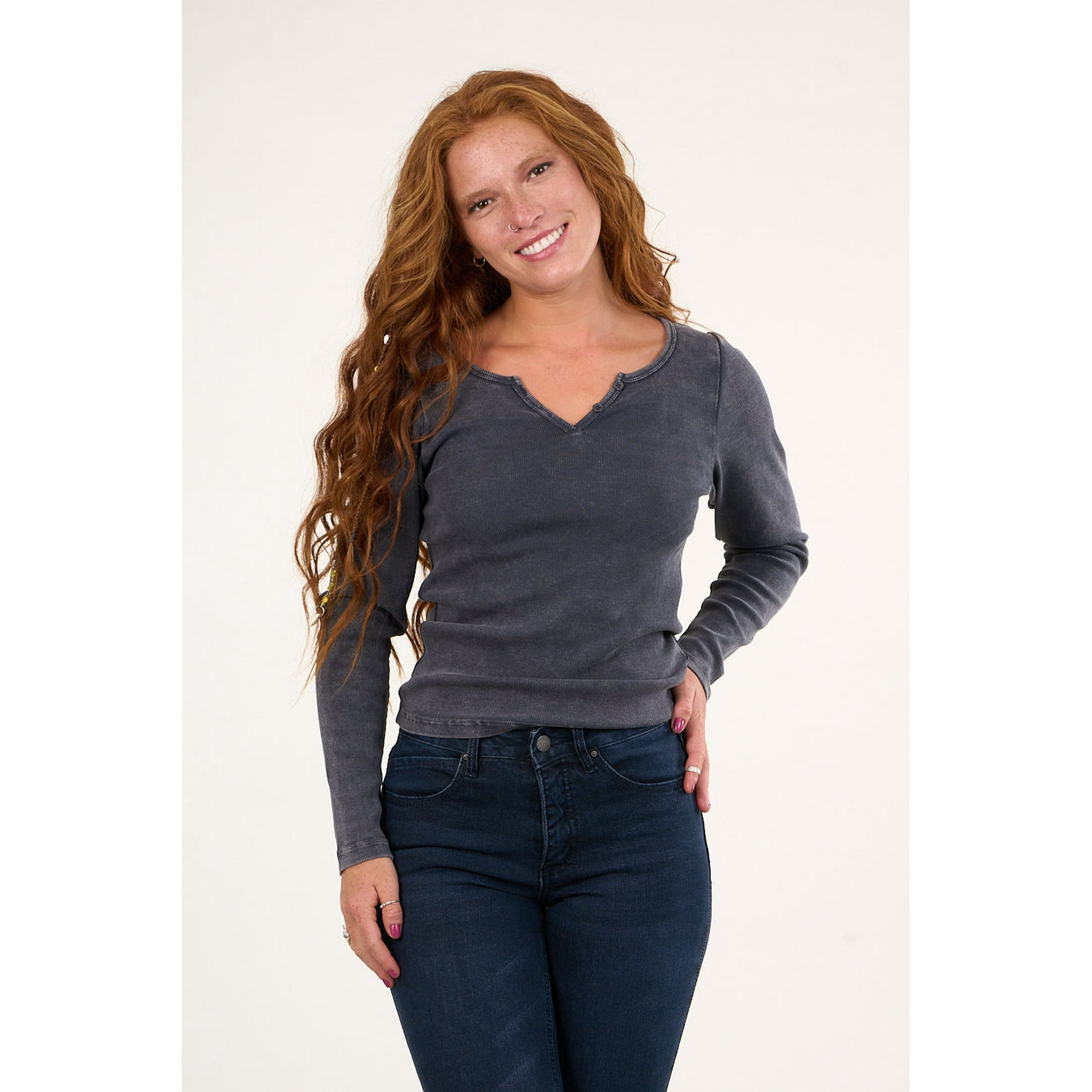 Polemic - Polera Manga Larga Rib Procesada Gris Vw1773