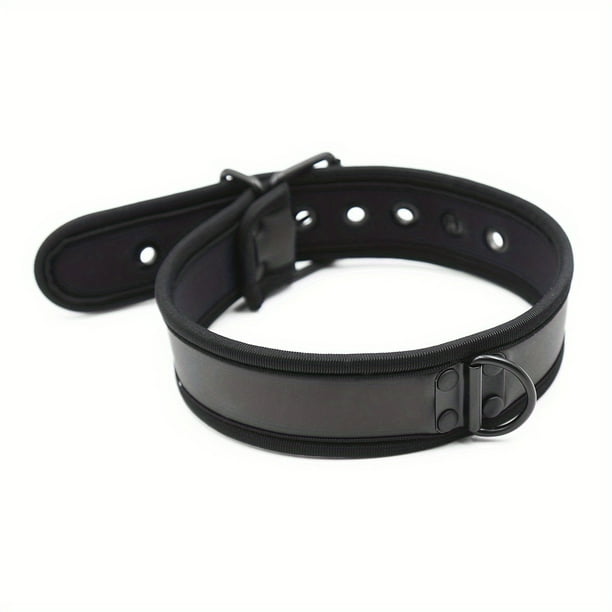 Sexy Dog Cosplay Collar Metal Buckle PU Leather Adjustable Choker Necklace Harness Bondage Fashion Role Play Fetish SM Costumes Party Adult Sex Accessory Sex Toy