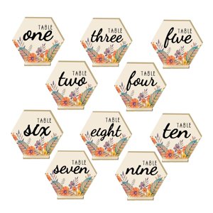 Magideal - Números De De Rústica Para Recepción Números De Con Soportes Para De Cumpleaños Decoración De Centro De De