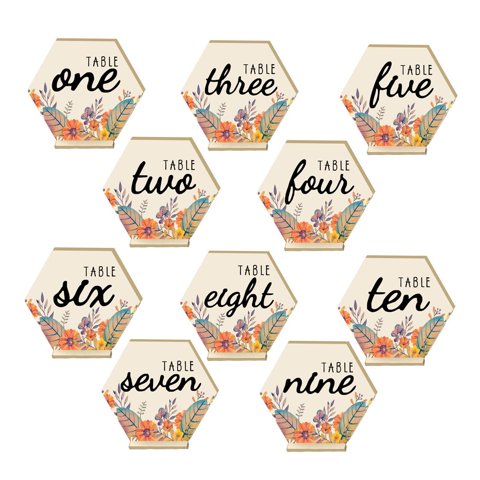 Magideal - Números De De Rústica Para Recepción Números De Con Soportes Para De Cumpleaños Decoración De Centro De De