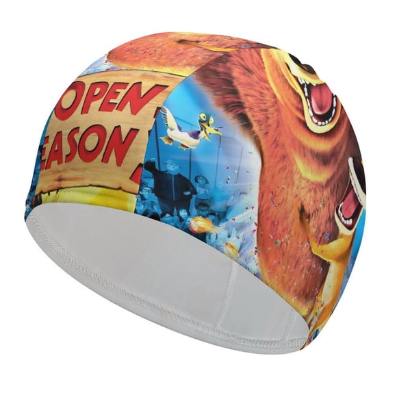 Open Season Gorro de Natación de Licra, Gorro de Baño de Tela Cómoda, Gorro Elástico Antideslizante para Hombres, Mujeres y Niños