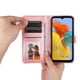 thumbnail image 5 of Funda tipo cartera FOXDOCK para Samsung Galaxy M14 5G , diseño girasol en relieve, cuero PU, cierre magnético, soporte y tarjetero, 5 of 5