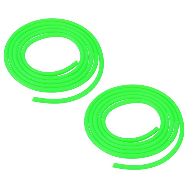 Uxcell Tubo de Línea Aérea para Acuario, 5/32"(4mm) ID x 1/4"(6mm) OD 4.9ft Tubo Flexible, (2 Piezas, Verde), Destinado para Bomba de Aire de Pecera/Acuario/Jardín/Terrario Estanque