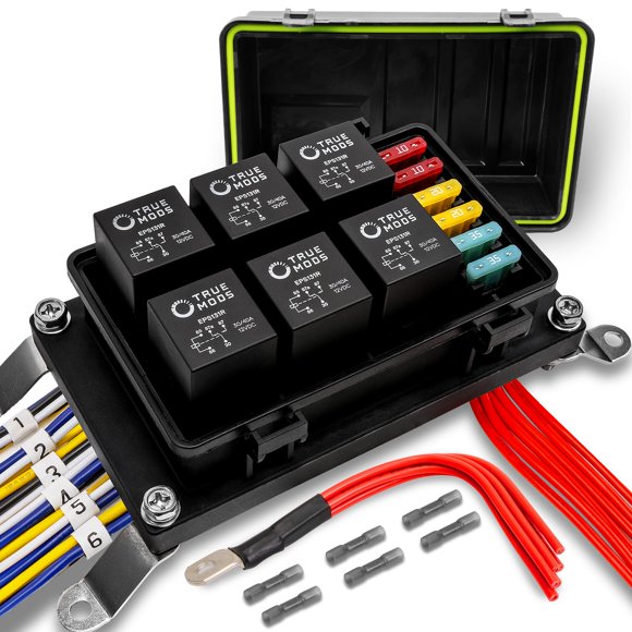 Kit de bloques de relés True Mods, 12 V, resistente al agua con arnés