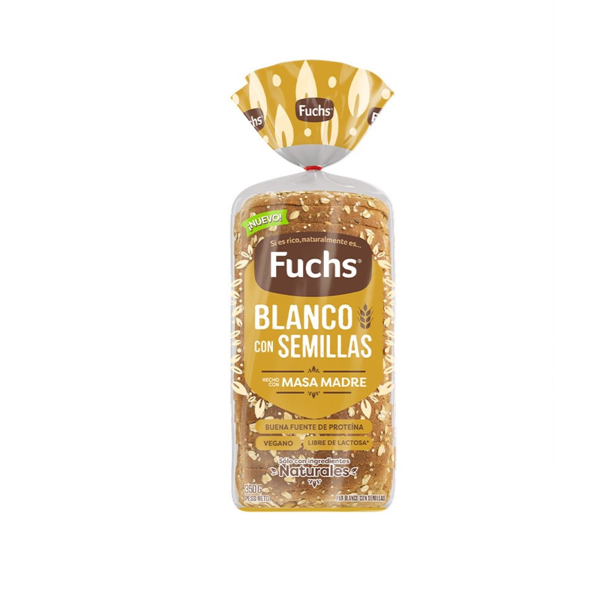 Pan De Molde Blanco Con Semillas 350 g Fuchs