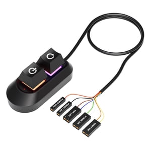 Magideal - Interruptor Móvil De Escritorio Con Cables De 2M, Suministro De Computadora, Botón De Interruptor Remoto Externo Para Pc, Botón De Encendido Y Apagado A