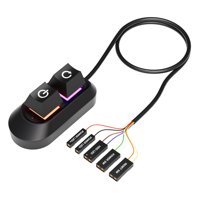 Magideal - Interruptor Móvil De Escritorio Con Cables De 2M, Suministro De Computadora, Botón De Interruptor Remoto Externo Para Pc, Botón De Encendido Y Apagado A