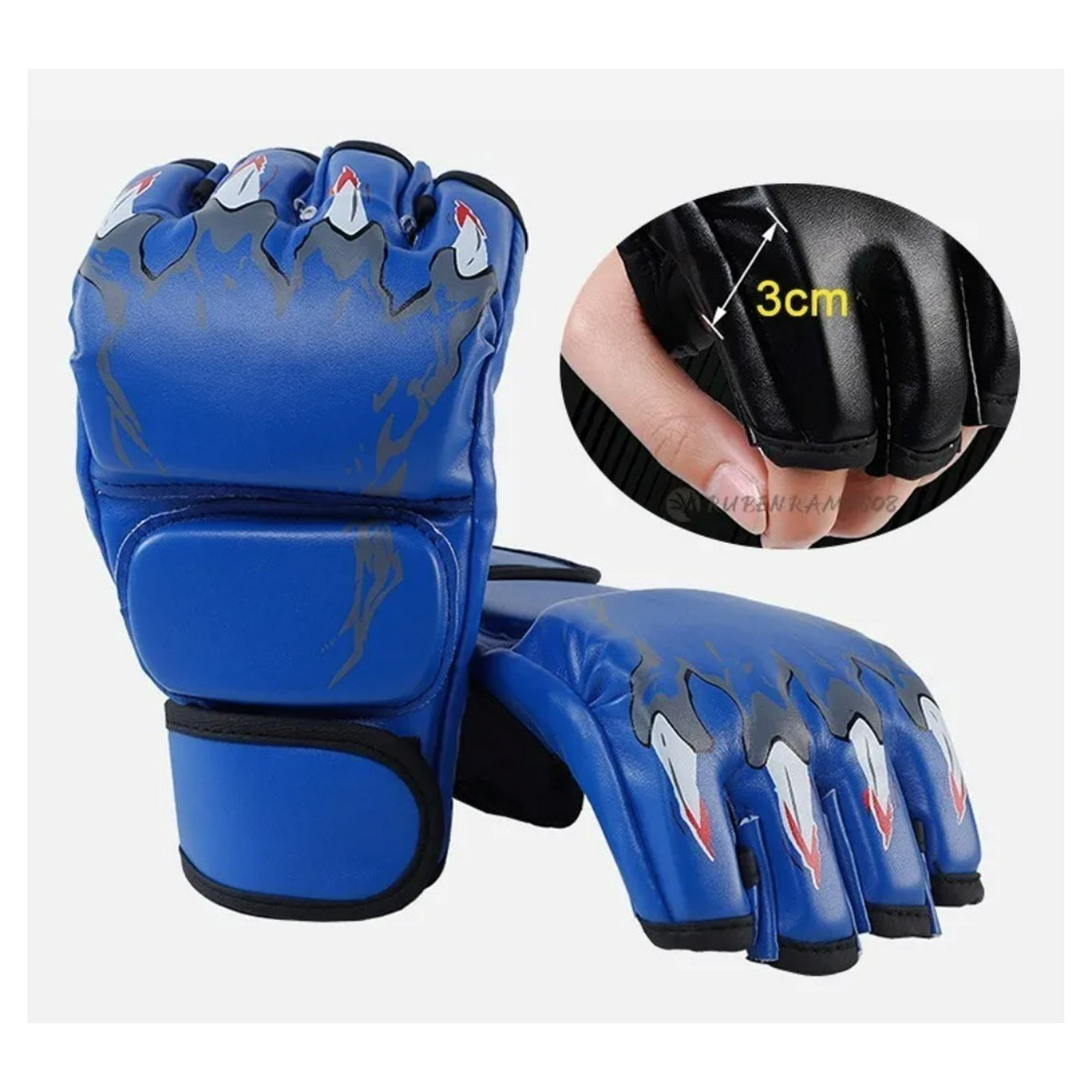 Tomasstore - Guantes Mma Guantillas Ufc Muay Thai Mma Kick Boxing Azul