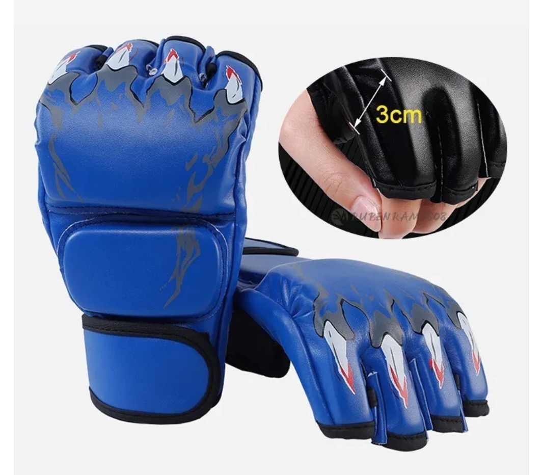 Tomasstore - Guantes Mma Guantillas Ufc Muay Thai Mma Kick Boxing Azul