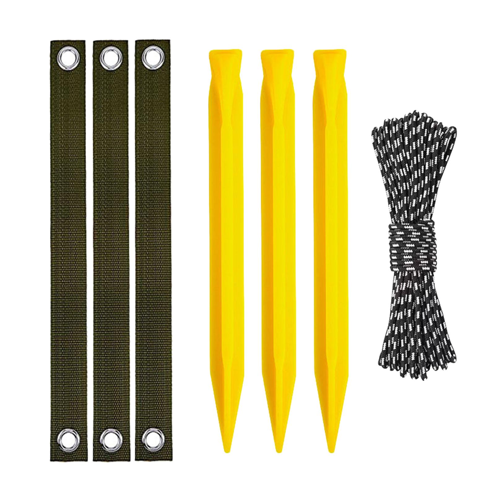 Ioensy - Kit De Anclaje Para Árboles Proteger Árboles Jóvenes Estacas De Anclaje Para Plantas De Jardín Amarillo