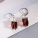 thumbnail image 1 of Shiny Zircon Stone Hoop Drop Earrings 925 Silver Plated Party Holiday Decor For Women Girls Gift 1Pair, 1 of 5