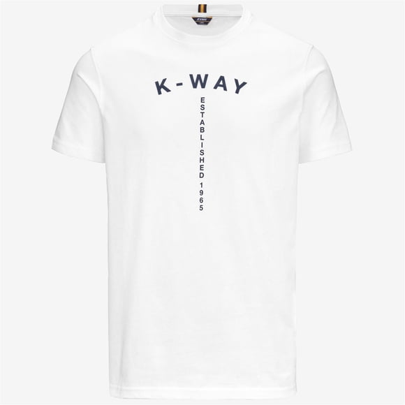 Polera K-Way Men Odom Typo Established White