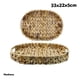 thumbnail image 2 of Bandeja Tejida Resistente Cesta Tejida Ovalada 33x22x5cm Beige, 2 of 3