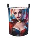 thumbnail image 1 of Harley Quinn Cesta de lavandería de gran capacidad redonda con asa, bolsa para ropa sucia plegable, almacenamiento para dormitorio, baño y lavadero 44x35 cm, 1 of 6