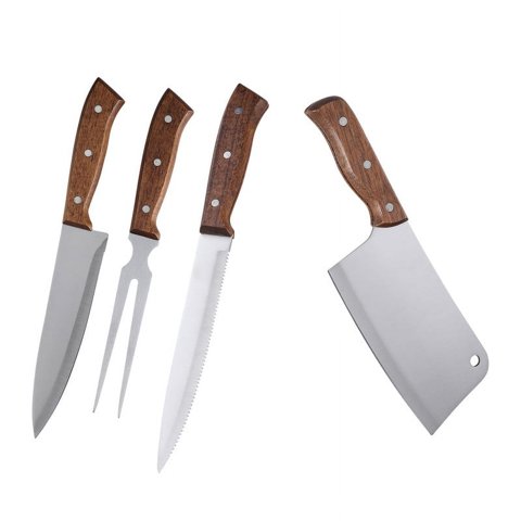 Set Parrilla 4 Piezas Acero Inoxidable Arthome Par06