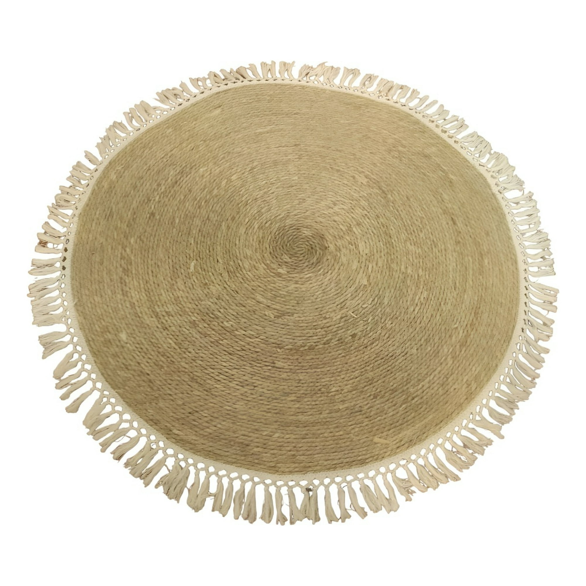 Genérico - Alfombra Yute Fibra Natural Redonda Decoración 80cm Jhn