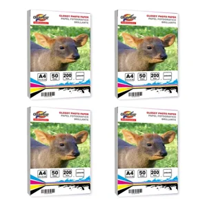 Creaprint - Papel Fotografico 200 Hojas A4 Premium Brillante 200 Grs
