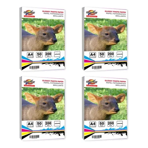 Creaprint - Papel Fotografico 200 Hojas A4 Premium Brillante 200 Grs