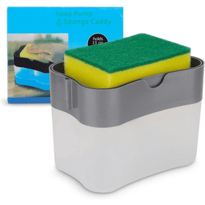 Genérico - Dispensador Lavaloza Con Soporte De Esponja Gris