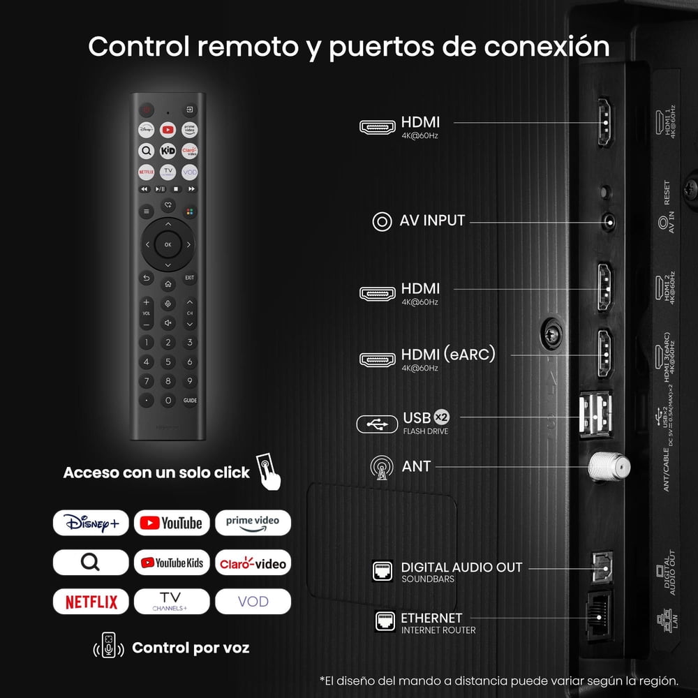 Televisor 75" LED 4K UHD 75A6NV Smart TV Hisense, foto 7