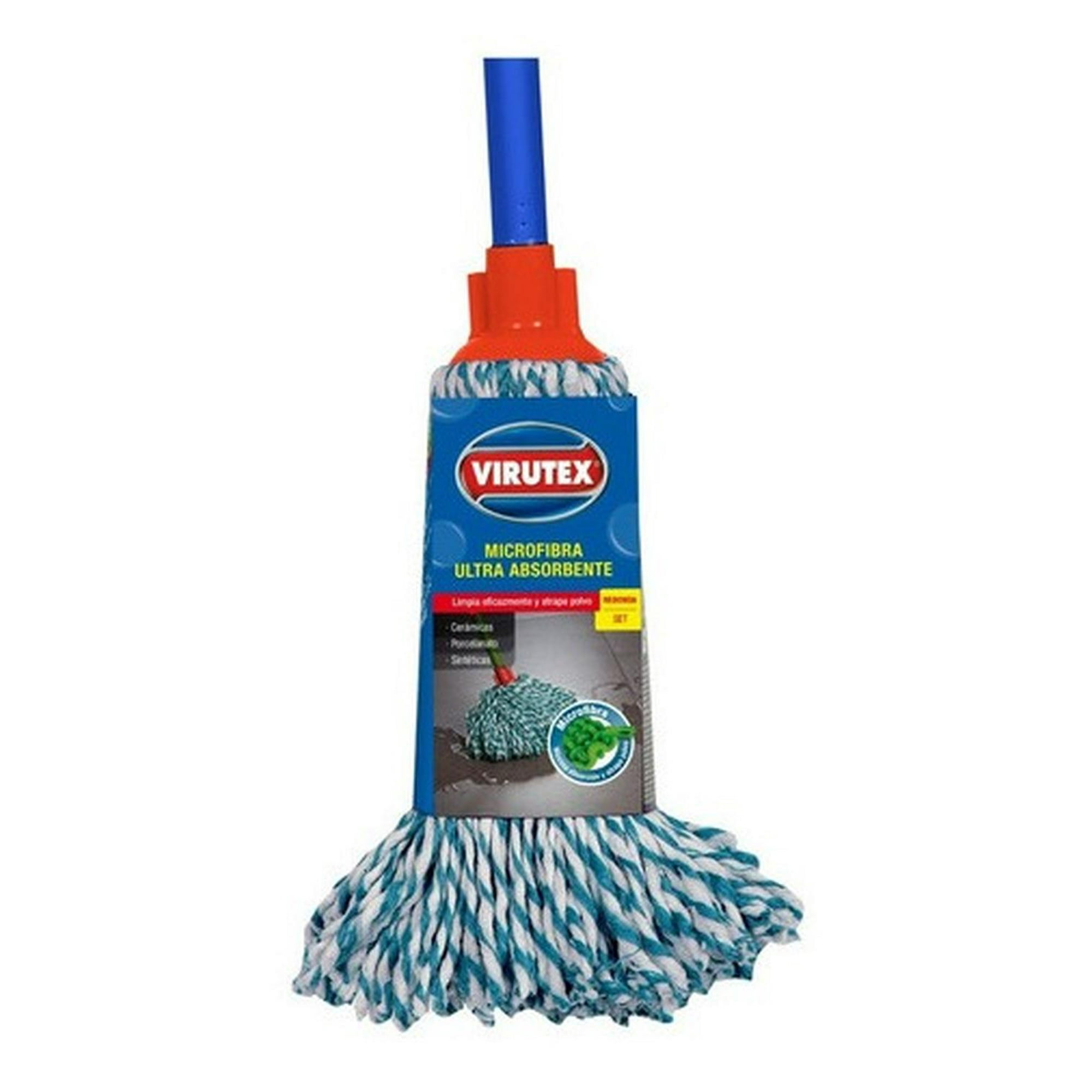 Virutex - Repuesto Mopa Redonda Microfibra Pabilo