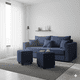 thumbnail image 1 of Living Aurelia 3 Cuerpos + 2 Pouf Tela AZUL, 1 of 2