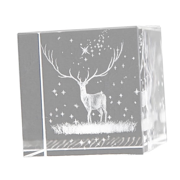 3D Crystal Cube Crafts Weather Sign Cube Para La Decoración Del Día De San Valentín Elk
