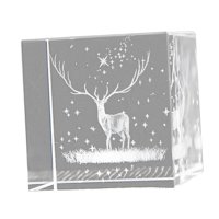 Bothyi - 3D Crystal Cube Crafts Weather Sign Cube Para La Decoración Del Día De San Valentín Elk