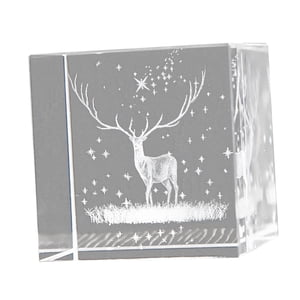 Bothyi - 3D Crystal Cube Crafts Weather Sign Cube Para La Decoración Del Día De San Valentín Elk