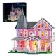 thumbnail image 1 of Set de construcción Mystery Fun Casa Palacio Rosa Misteriosa 1349 piezas con luces, 1 of 6