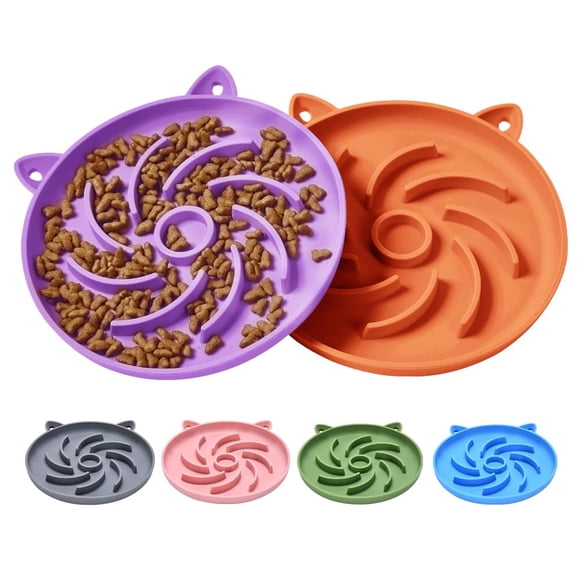 Comedero para gato Sarnxgr 2 piezas de silicona, puzzle de alimentación lenta
