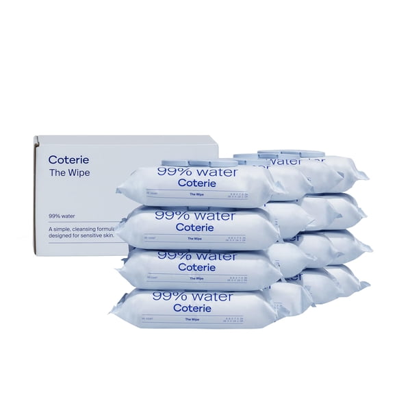 Toallitas húmedas para bebés Coterie, 16 paquetes, 896 unidades, sin perfume, 99% de agua