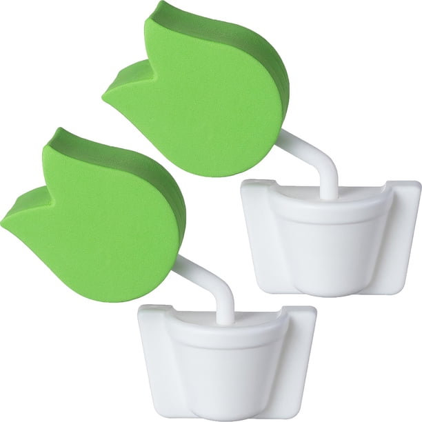 Toosunny Juego de 2 Tope de Puerta de Espuma en Forma de Flor con Protector de Pellizcos