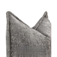 Genérico - Set De 2 Fundas De Cojin Chenille 45X45 Gris