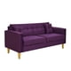 thumbnail image 2 of Sofa New Retro 3C + 2 Pouf Felpa 01 Morado, 2 of 6