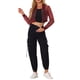 thumbnail image 2 of Chaqueta Bomber Crop INSPIRE CHIC para Mujer de Malla Transparente Ligera con Mangas Largas M Burdeos, 2 of 6
