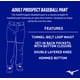 thumbnail image 4 of Pantalones de béisbol Mizuno Prospect para adulto, blancos, talla pequeña, 4 of 5