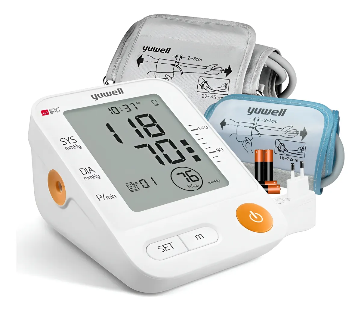 Yuwell - Topmedic |Toma Presión Tensiómetro 60 Mem Voz Español Adulto Mayor - Pediatrico