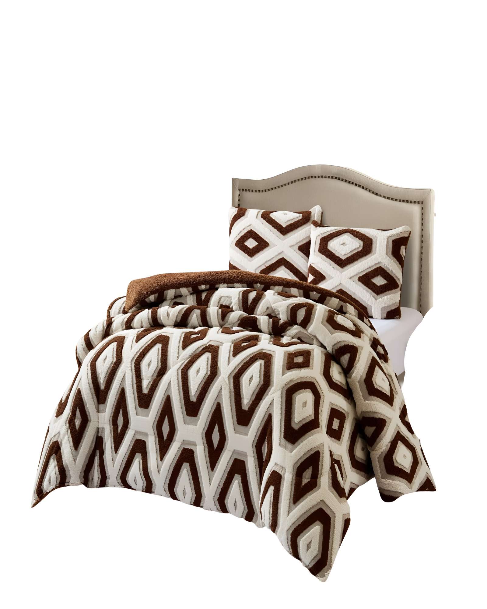 Genérico - Cobertor Con Chiporro De Jacquerd Cutting King 250X270Cm Blanco B4